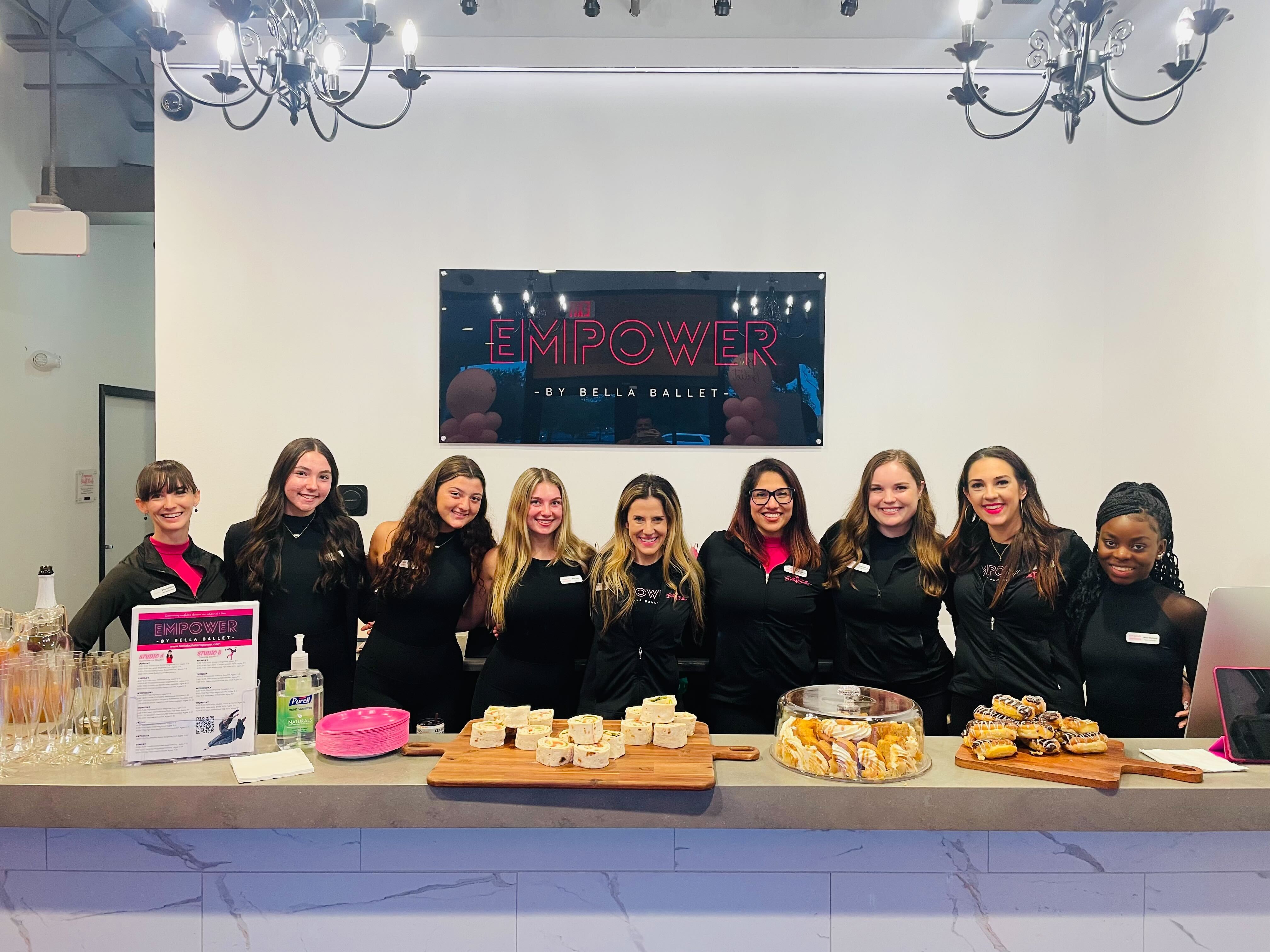 Bella Ballet studio team at the reception counter